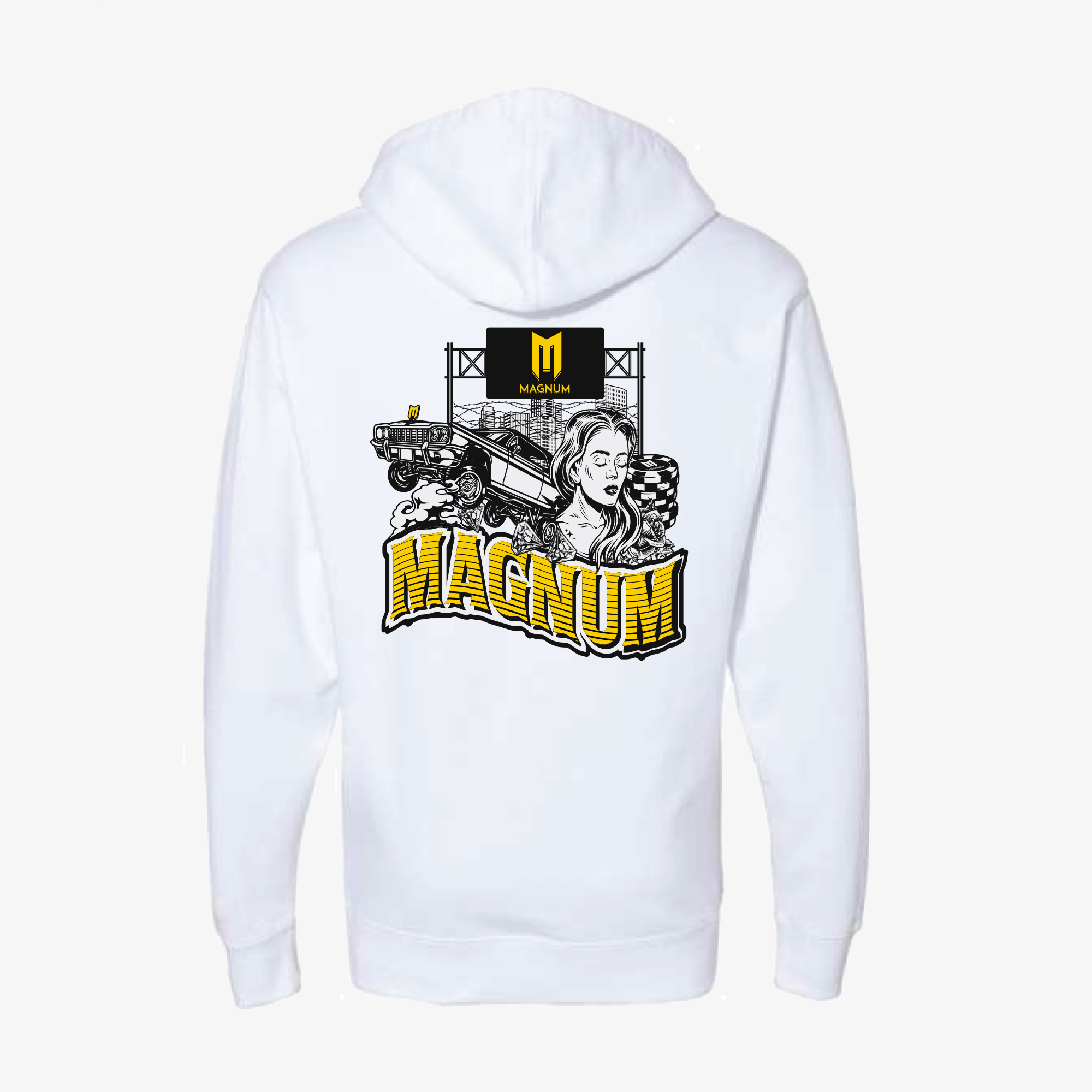 Magnum White & Black Hoodie